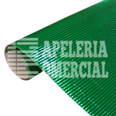 CARTULINA CORRUGADA METALICA DE 54X77 CMS. C. VERDE 